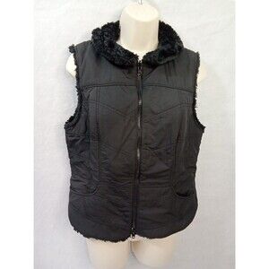 Unbranded Womens Medium Black‎ Vest Full zip Pockets